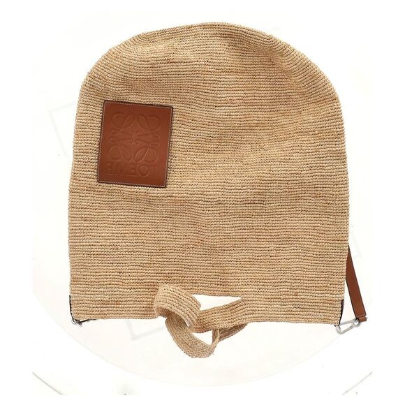 Loewe Large Slit Tote Bag in Brown Raffia - Picture 5 of 12